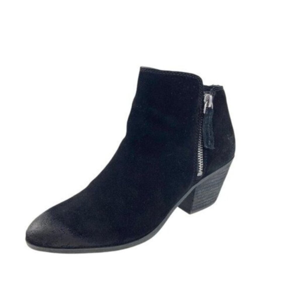 Frye Ankle Booties Judy Black Suede Heeled